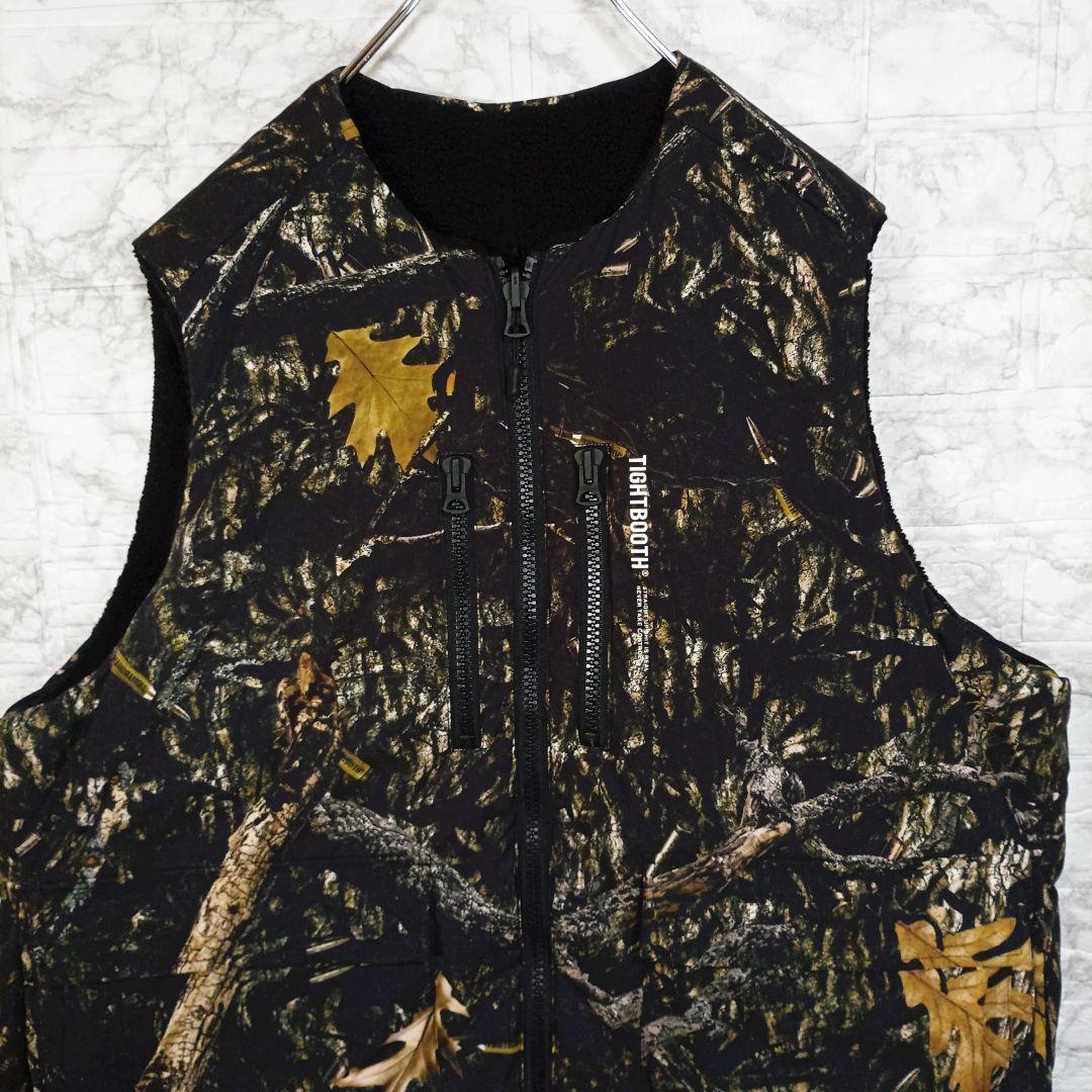 【TIGHTBOOTH】リアルツリー　リバーシブル　中綿ベスト