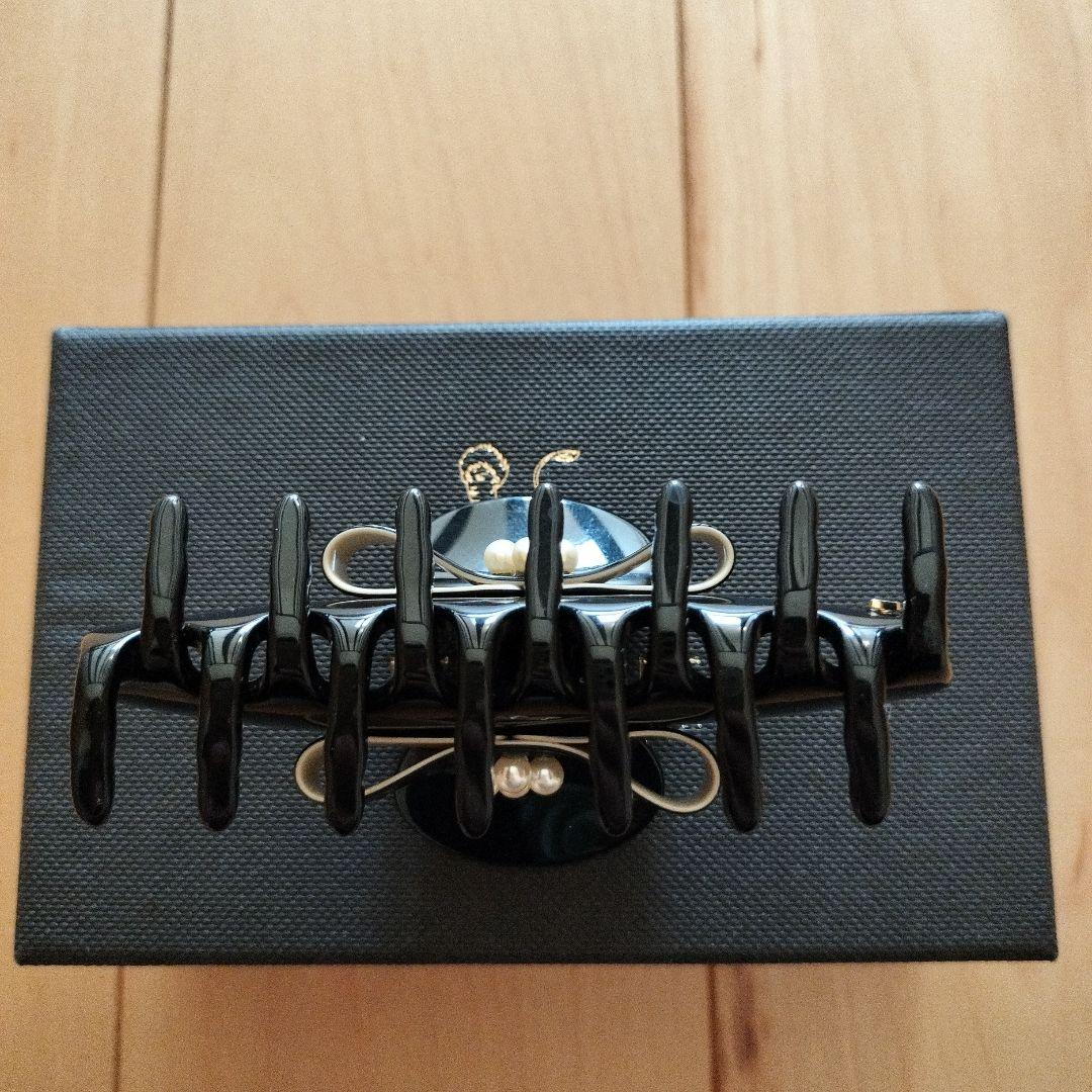 4/26-29発送不可様　アレクサンドルドゥパリ　パール　黒　ヘアクリップ