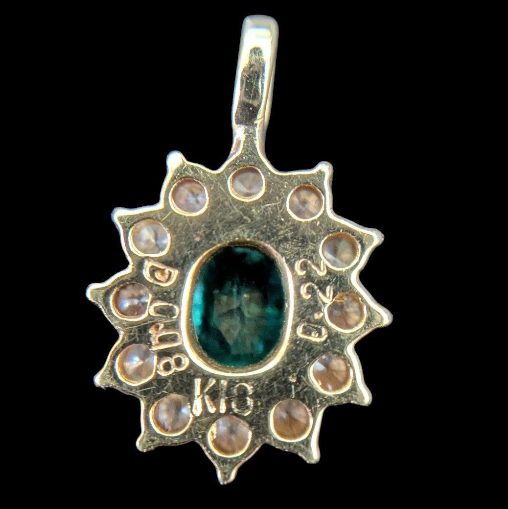 K18 エメラルド ペンダントトップ 0.8g 750 ゴールド ネックレス