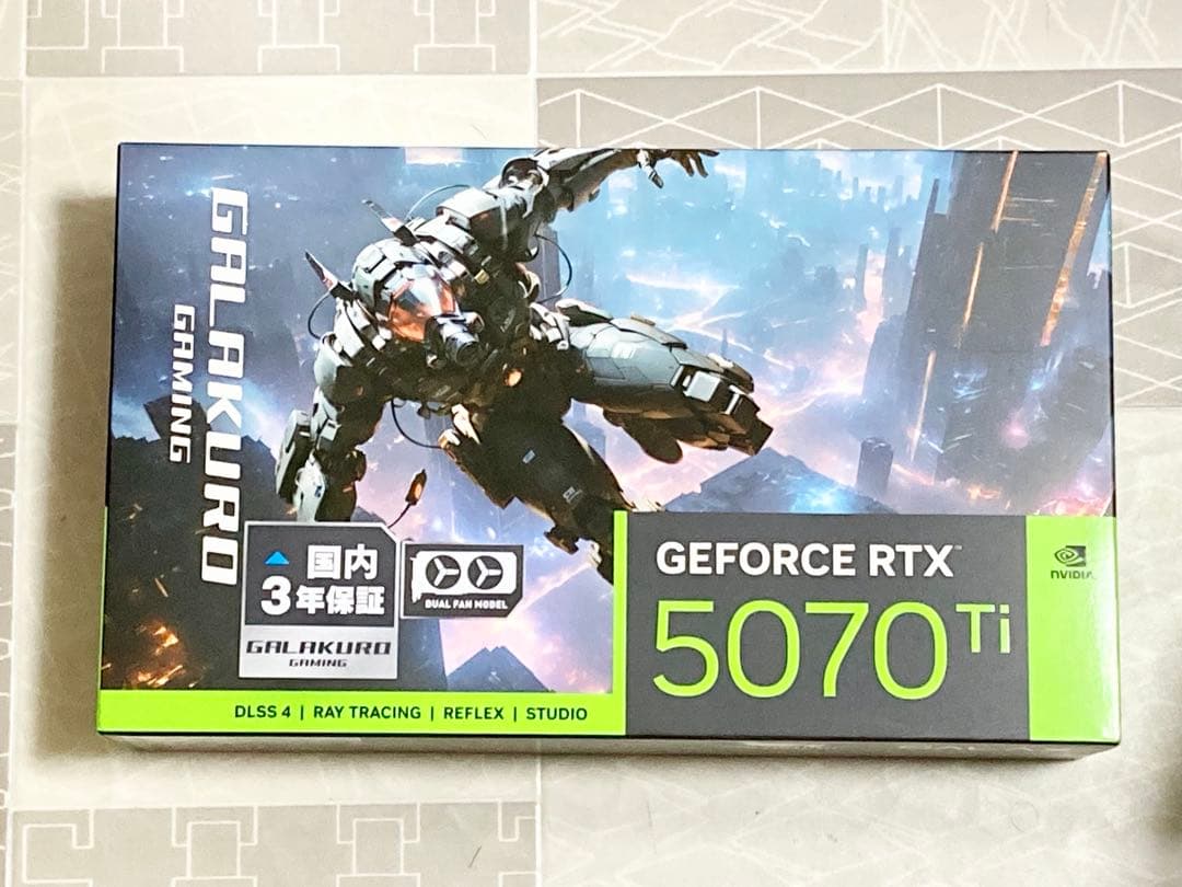新品未開封 保証付 玄人志向 GALAKURO RTX 5070 Ti