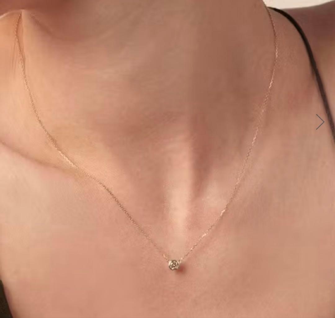 K18 4℃一粒ダイヤネックレス　値下げ✖️