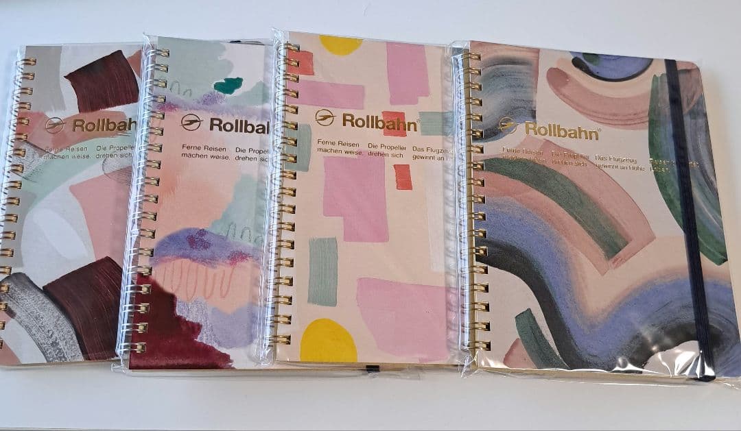 Rollbahn ポケット付きメモ帳 Lサイズ 4冊セット　mogela