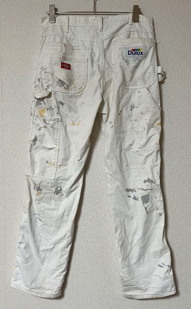【 Dickies 】 Dulux ディッキーズ ペンキ ペインターパンツ 白