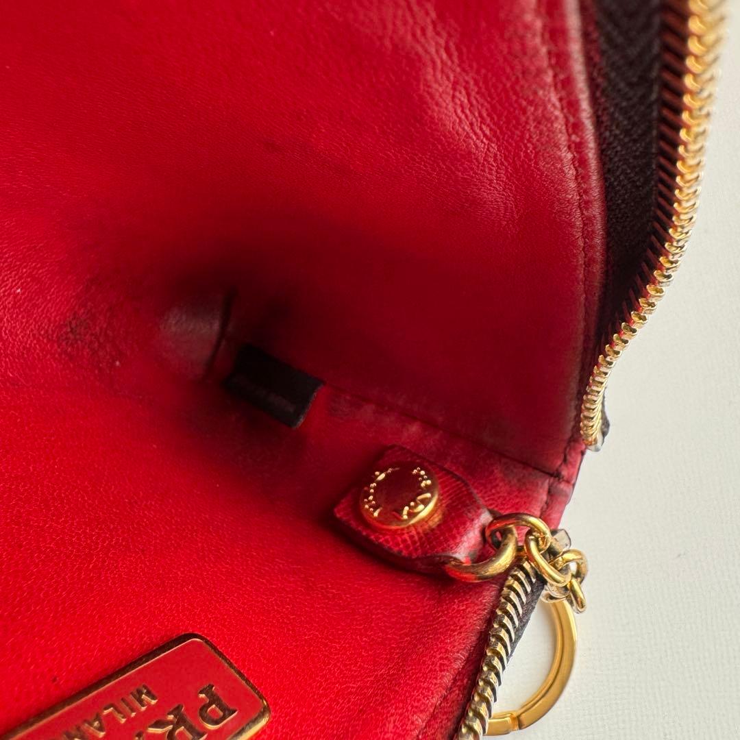 【美品】 PRADA プラダ ラウンドファスナー 財布 ケース 小銭入れ