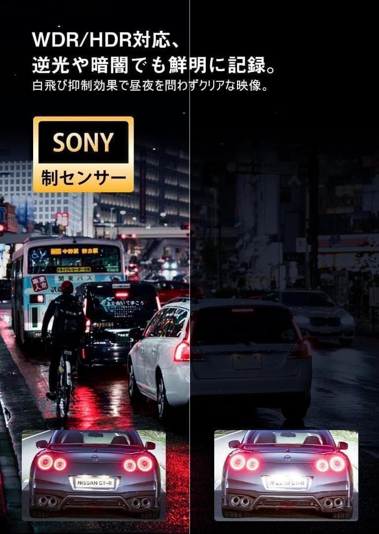 FOXPARK SONY制センサー ミラー型　ドラレコ 日本語説明書