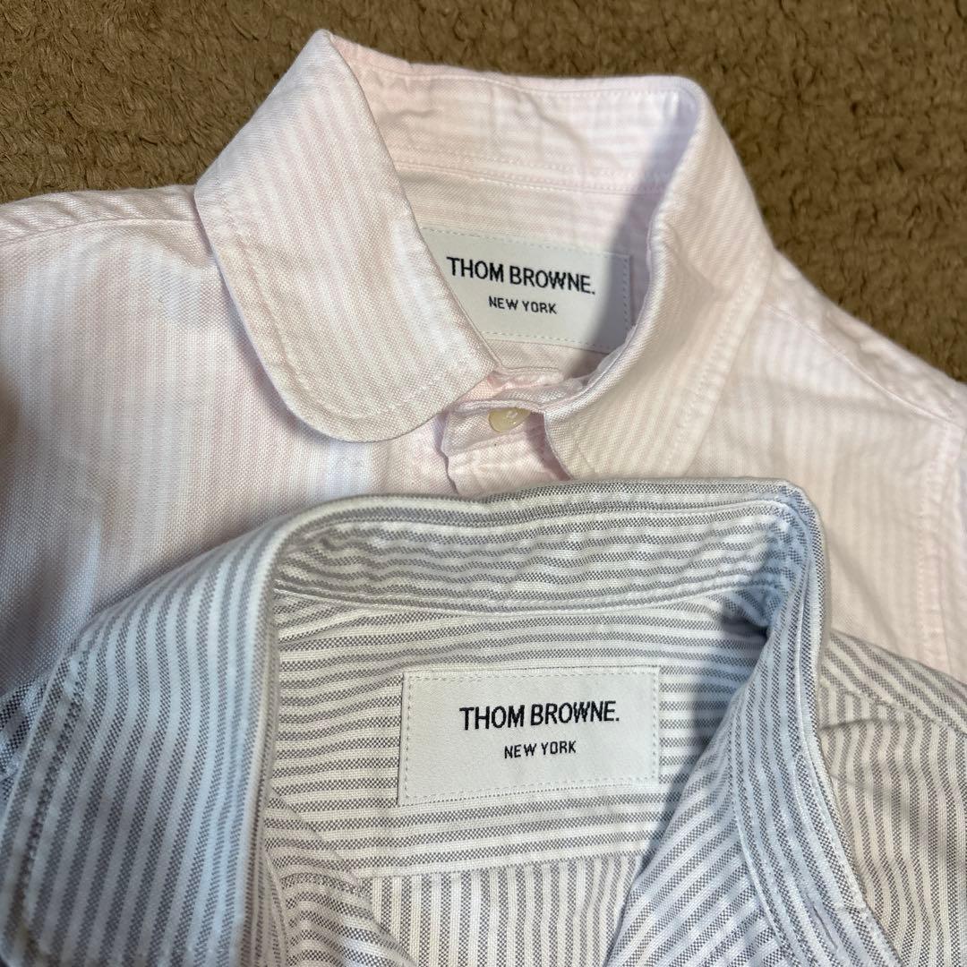 THOM BROWNE ストライプ長袖シャツ　2枚セット