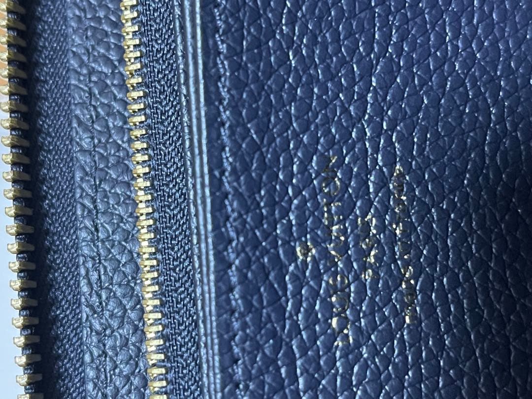 Louis Vuitton 長財布 ネイビー レザー