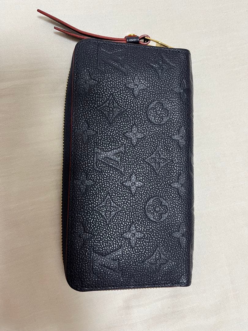 Louis Vuitton 長財布 ネイビー レザー