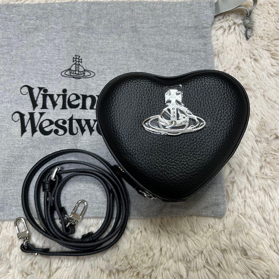 極美品✨ヴィヴィアンウエストウッド　ルイーズハート ショルダーバッグ オーブ 黒