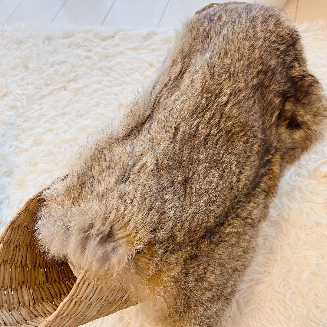 【美品】ikotイコット　レザー　トートバッグかごバッグ2way ファーフラップ