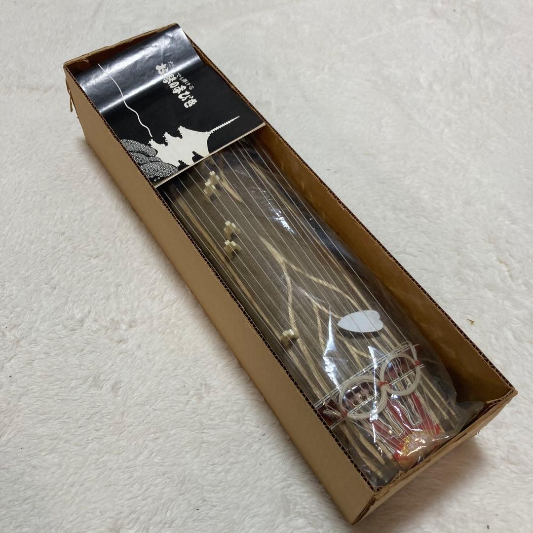 13弦　ミニ琴セット　楽譜付き　短琴　ミニチュア　置物