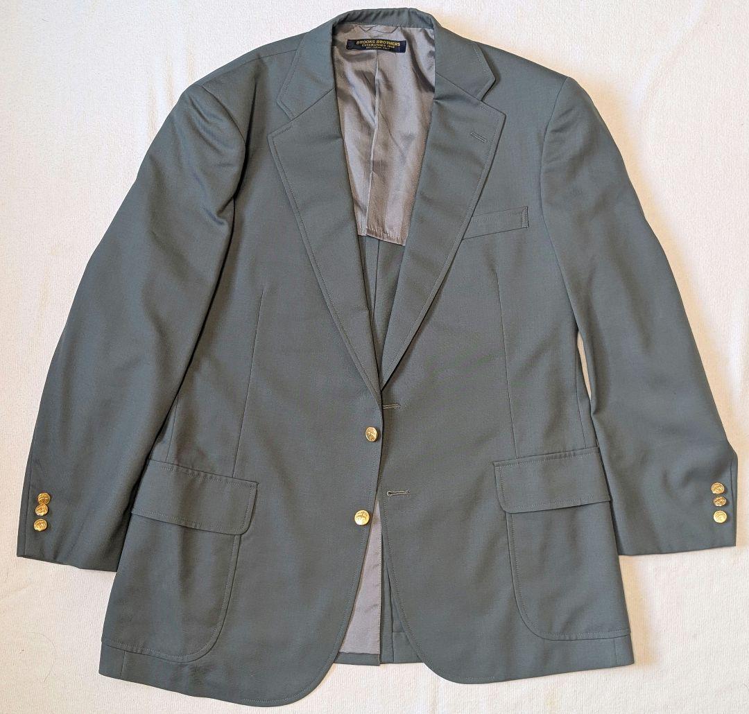 【美品】ブルックスブラザーズ 紺ブレ ブレザー 金ボタン ウールAB7 xl