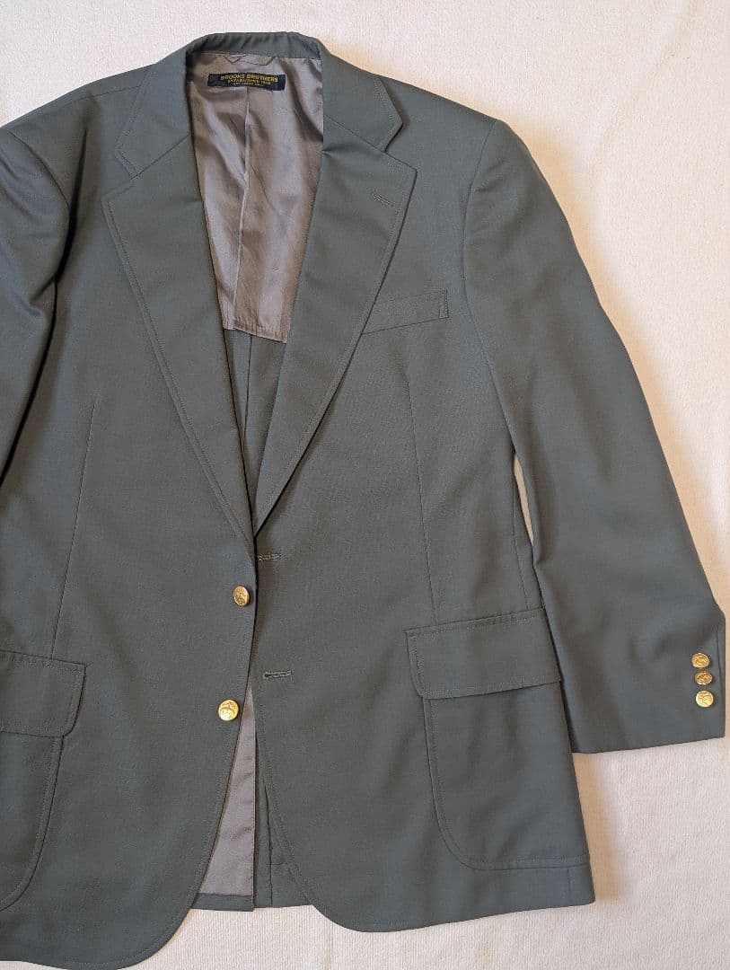 【美品】ブルックスブラザーズ 紺ブレ ブレザー 金ボタン ウールAB7 xl