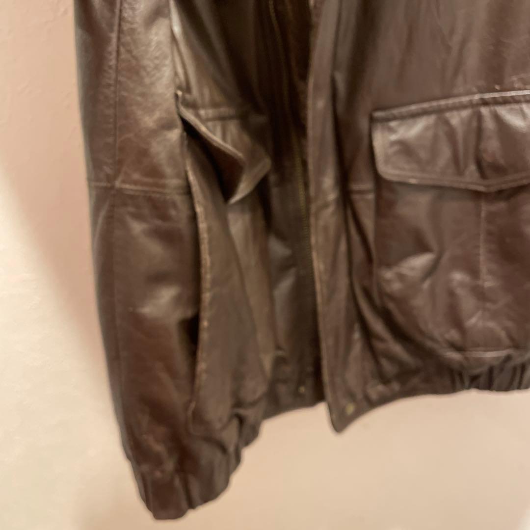 最終値下げ！80' Eddie Bauer レザーダウンベスト黒タグ