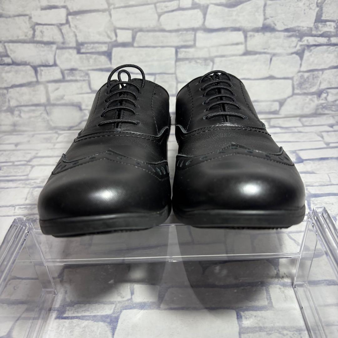未使用級 トラベルシューズバイショセ ウィングチップレザーマニッシュシューズ 黒