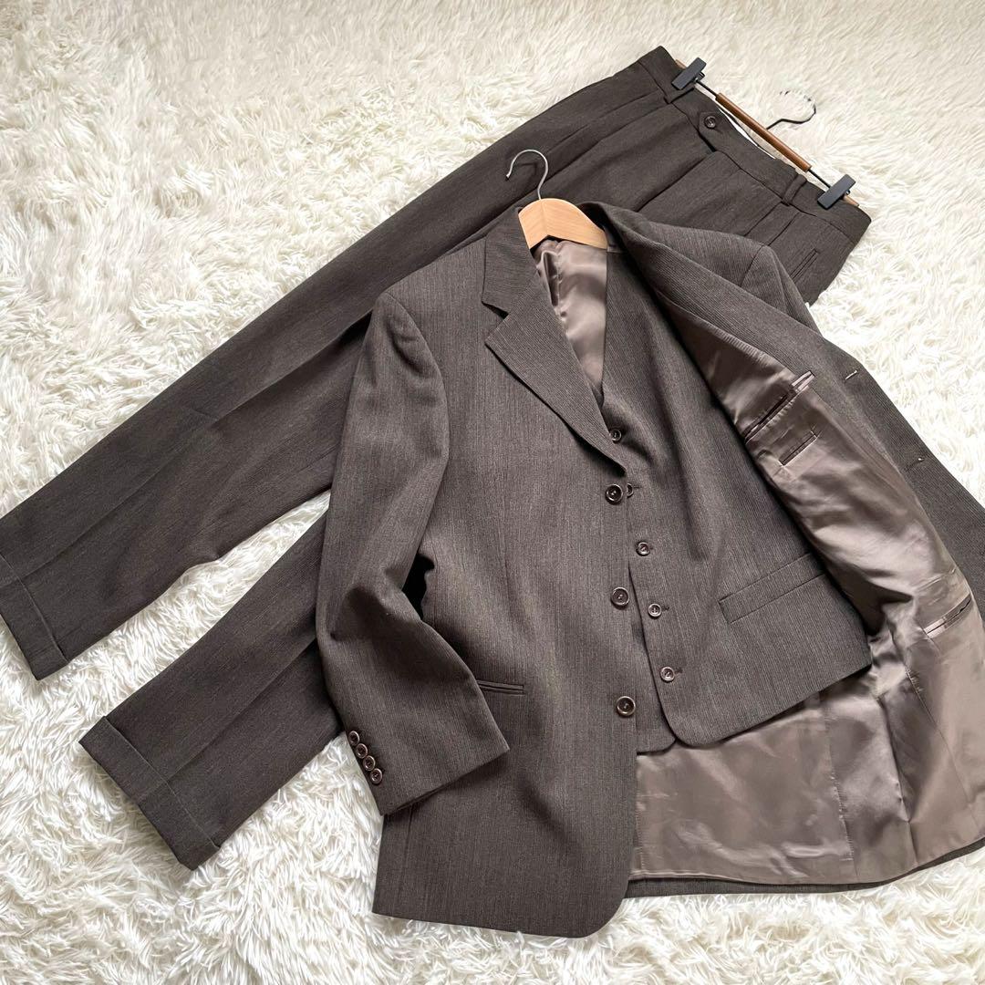 HUGO BOSS ヒューゴボス スリーピーススーツセットアップブラウン