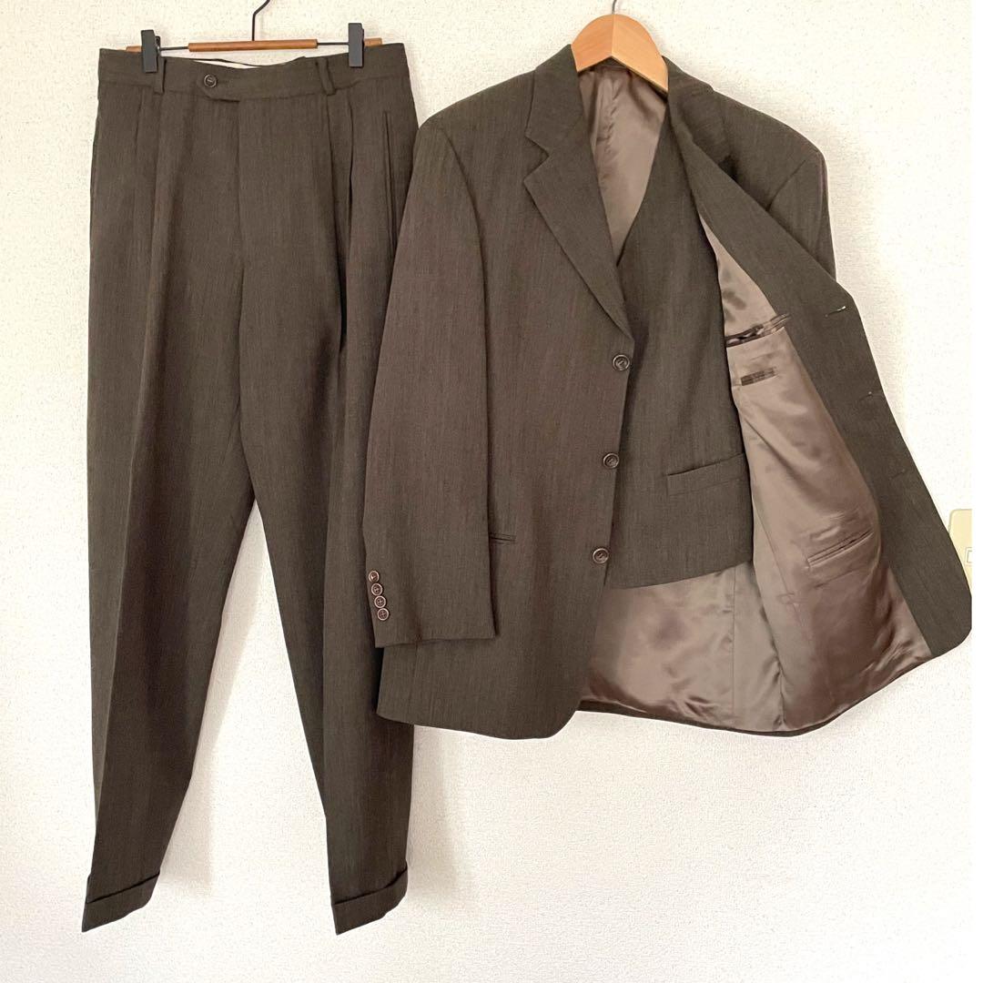 HUGO BOSS ヒューゴボス スリーピーススーツセットアップブラウン