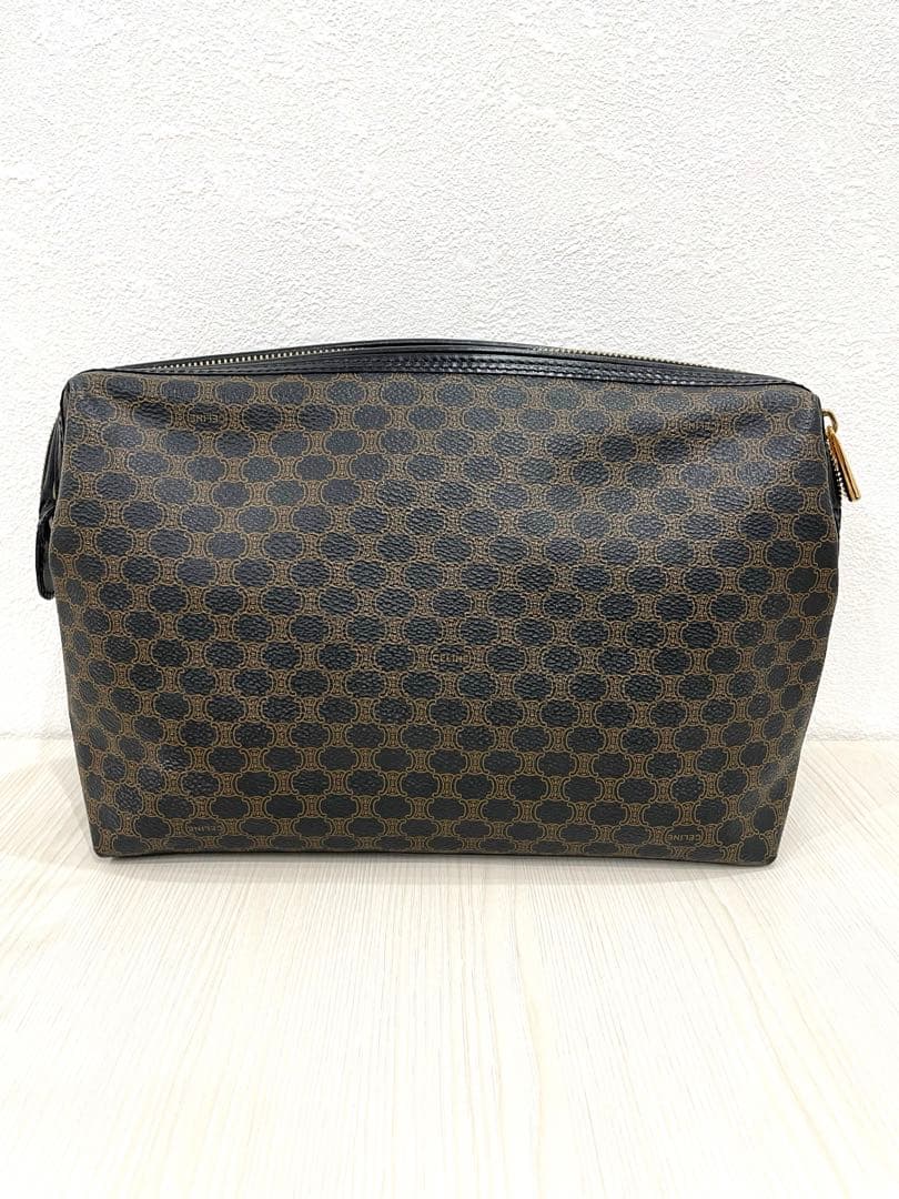 CELINE セリーヌ ブラック マカダム PVC ポーチ クラッチ　バッグ