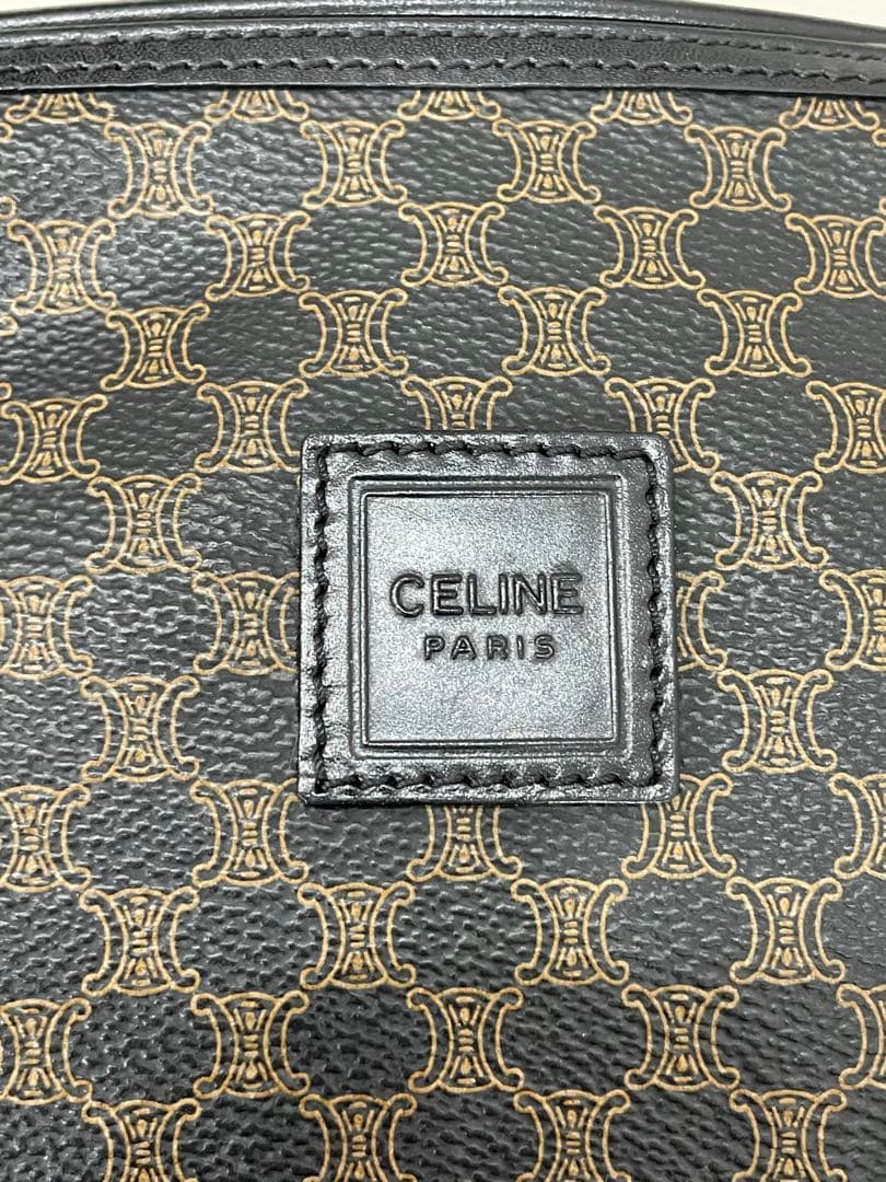 CELINE セリーヌ ブラック マカダム PVC ポーチ クラッチ　バッグ