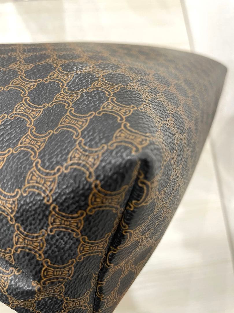 CELINE セリーヌ ブラック マカダム PVC ポーチ クラッチ　バッグ