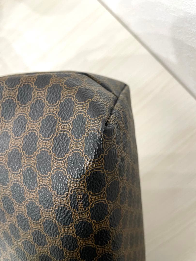 CELINE セリーヌ ブラック マカダム PVC ポーチ クラッチ　バッグ