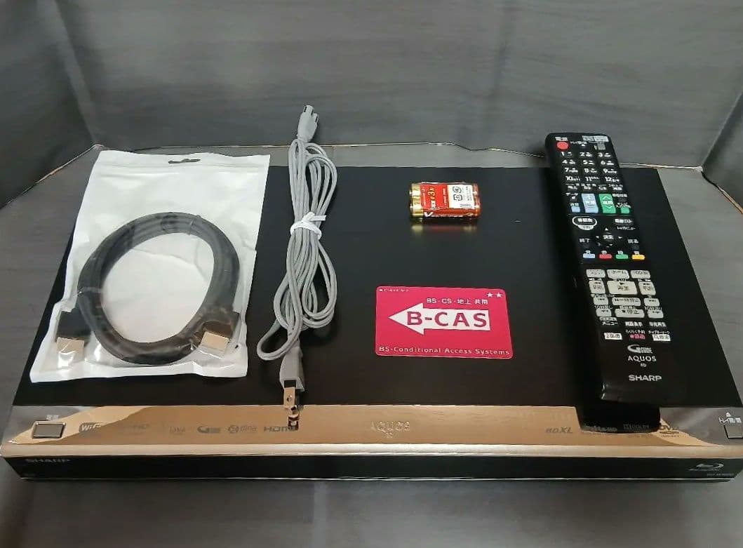 1TB シャープ AQUOS BDレコーダー☆BD-W1600☆リモコン付 2