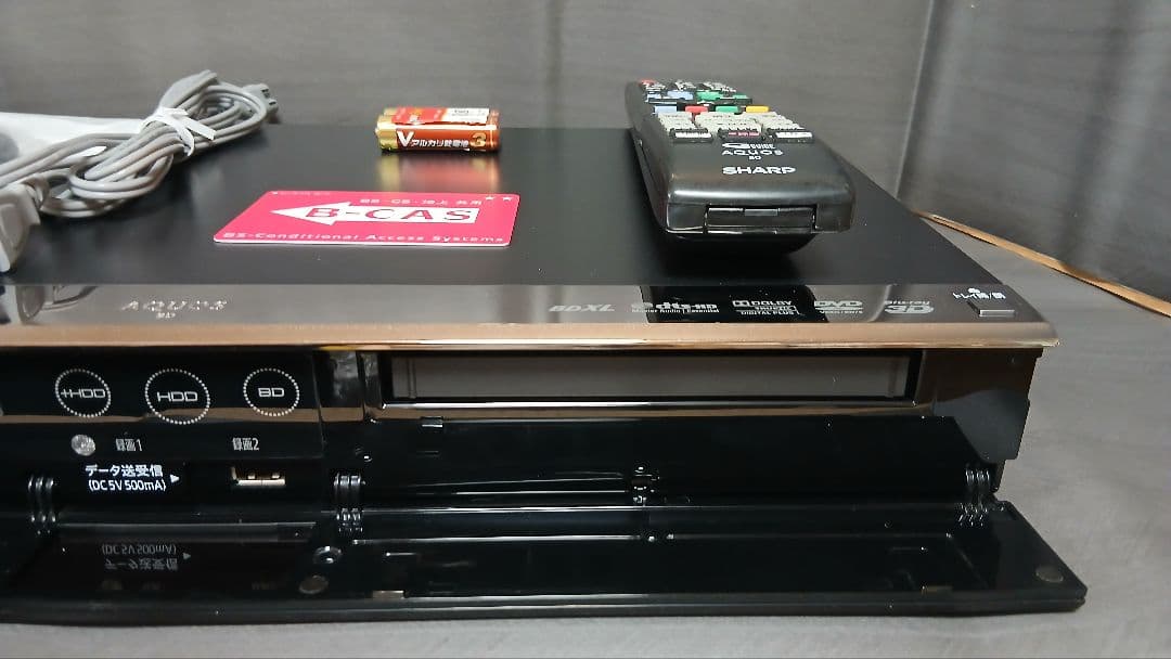 1TB シャープ AQUOS BDレコーダー☆BD-W1600☆リモコン付 2