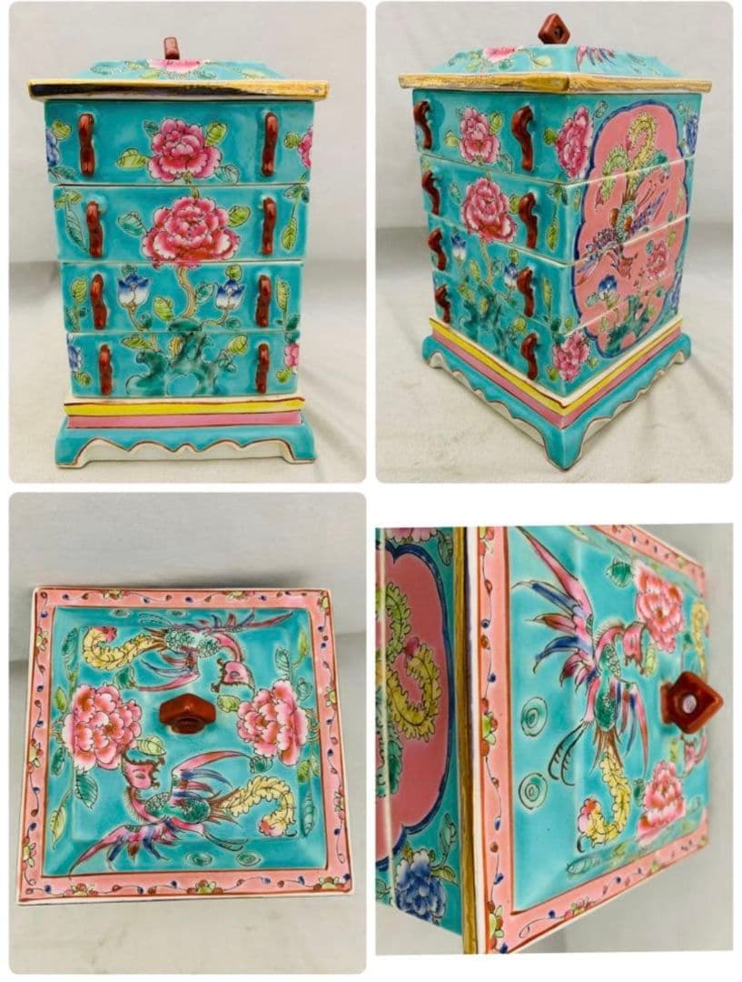 プラナカン　許順昌造　重箱　蓋物