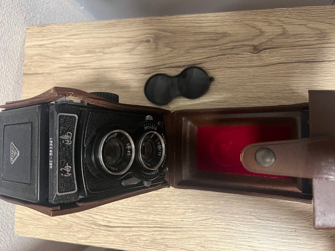 海鴎 二眼レフカメラ レザーケース付き