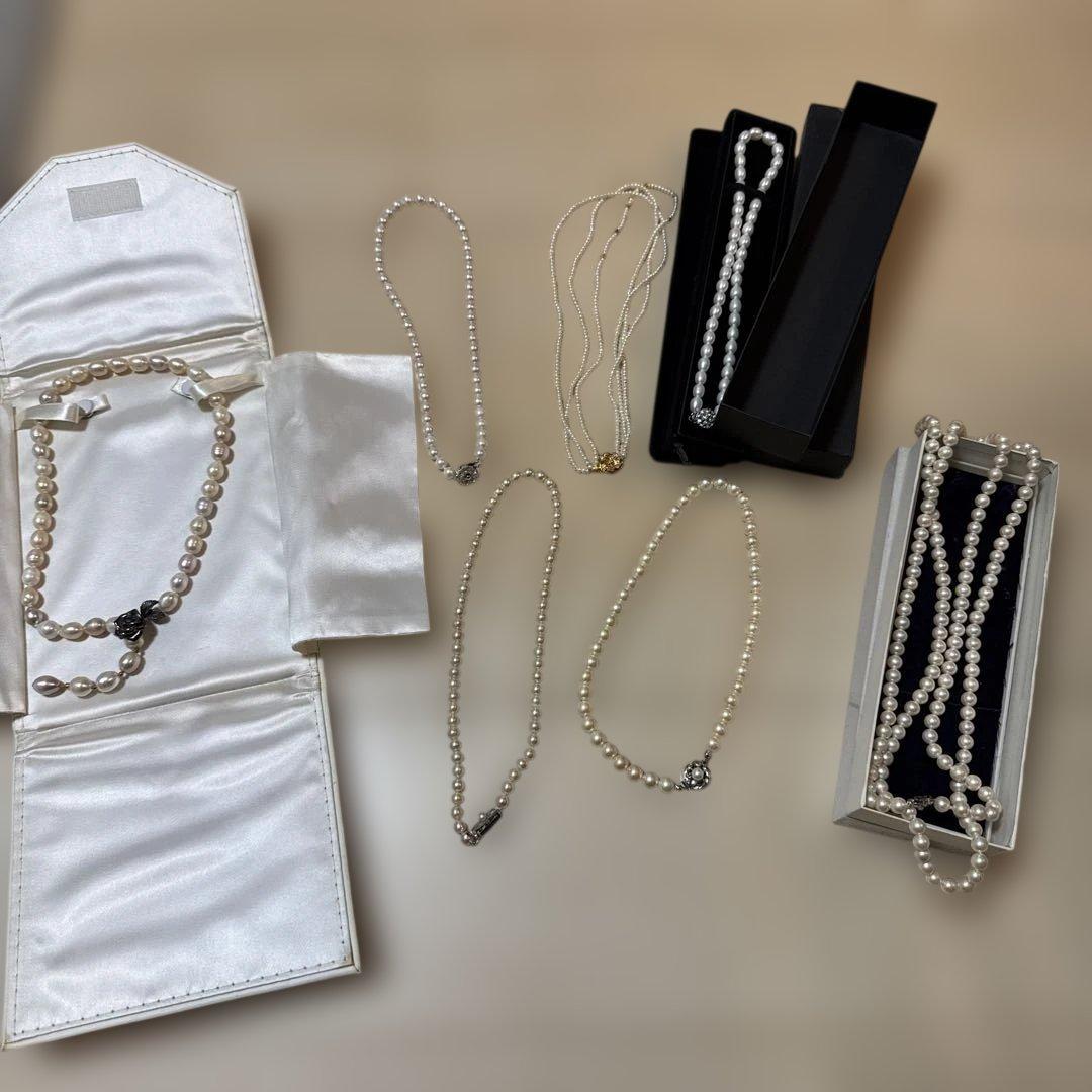 パールネックレス7点セットシルバー刻印あり‼️
