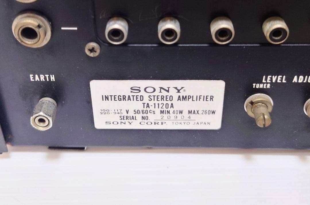 ソニー SONY プリメインアンプ TA-1120A ウッドケース付 ジャンク