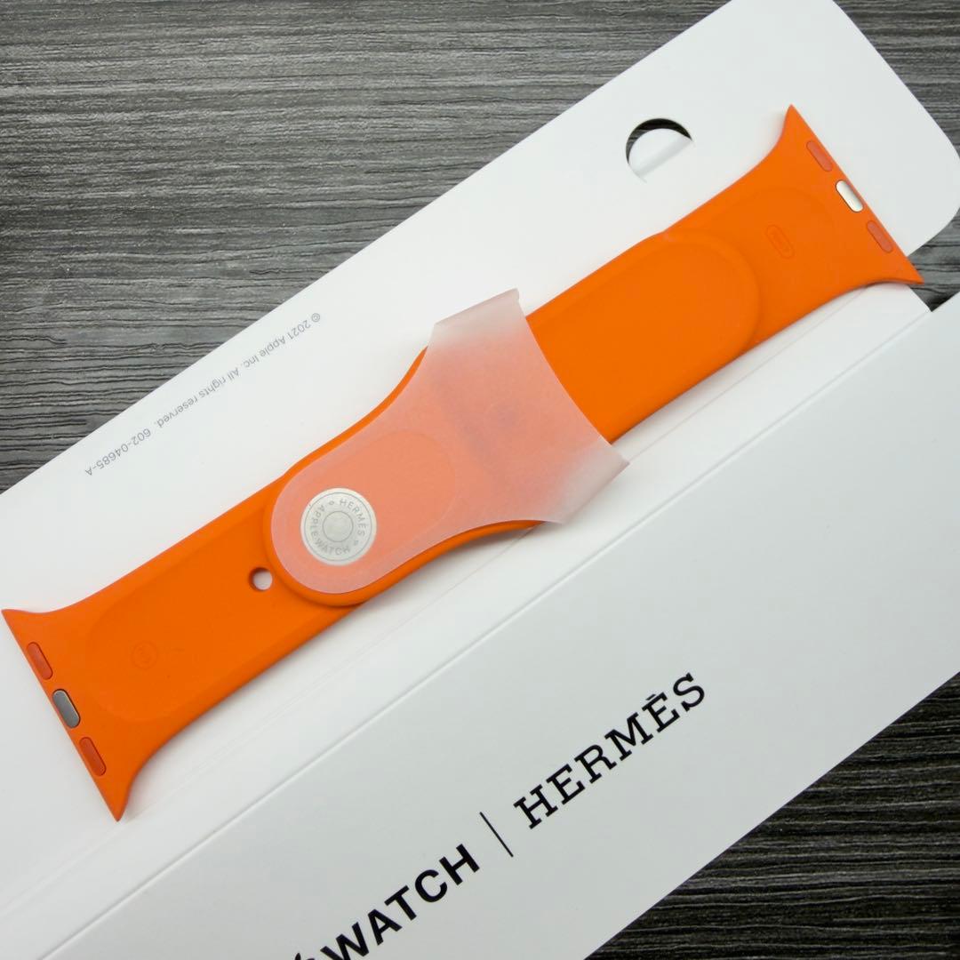 2953 未使用　Apple Watch エルメス　オレンジスポーツバンド