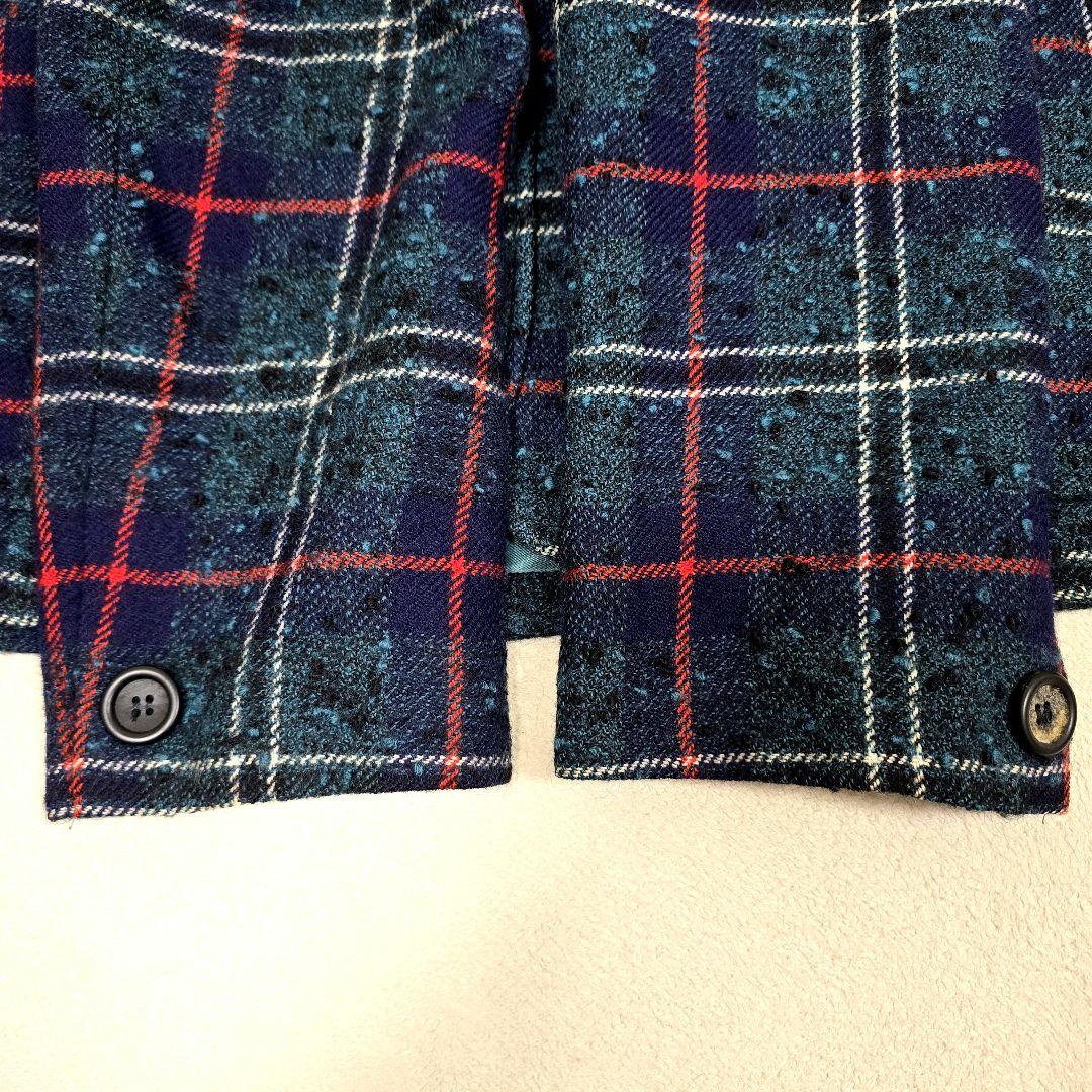 クリスチャンディオール テーラードジャケット ツイード マドラスチェック M