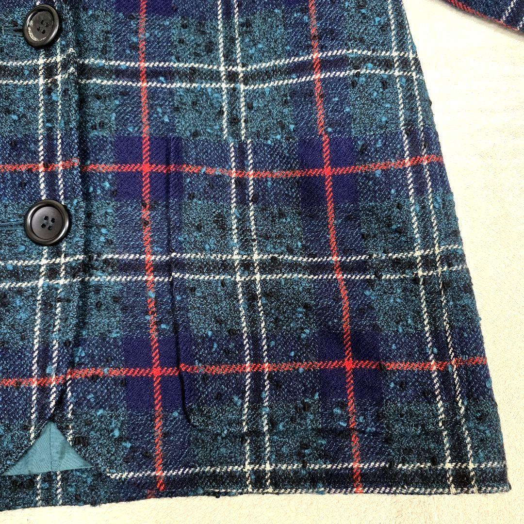 クリスチャンディオール テーラードジャケット ツイード マドラスチェック M