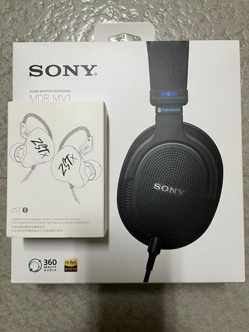 SONY MDR-MV1 ヘッドホン　KZ-ZST xをセットで