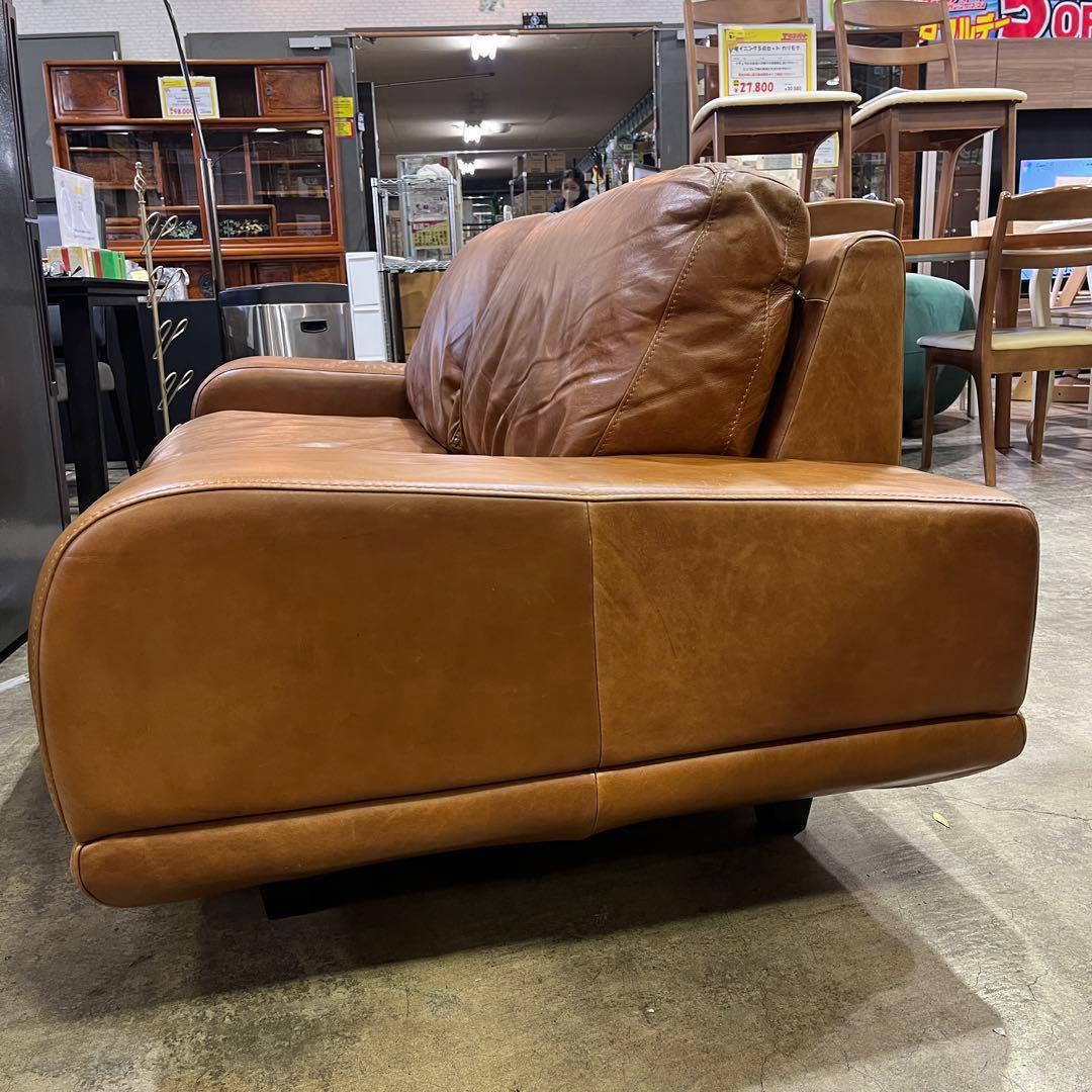 アクタス five by five 3350ソファ 総革 2人掛けワイドソファ