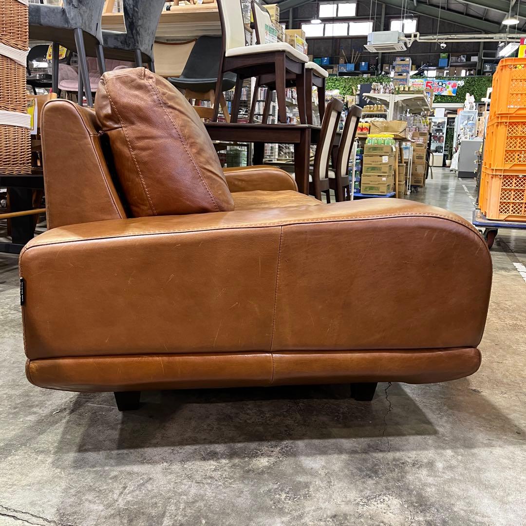 アクタス five by five 3350ソファ 総革 2人掛けワイドソファ