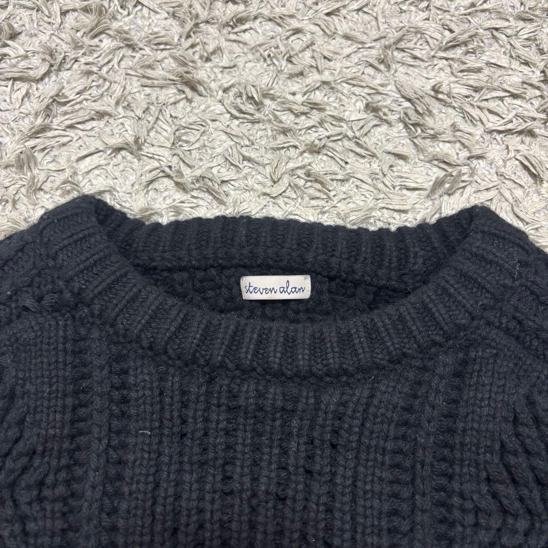Steven Alan フィッシャーマン ニットMスティーブン•アラン ブラック