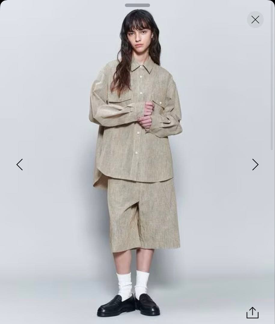 6 rokubeautyandyouth コットンチェックシャツ