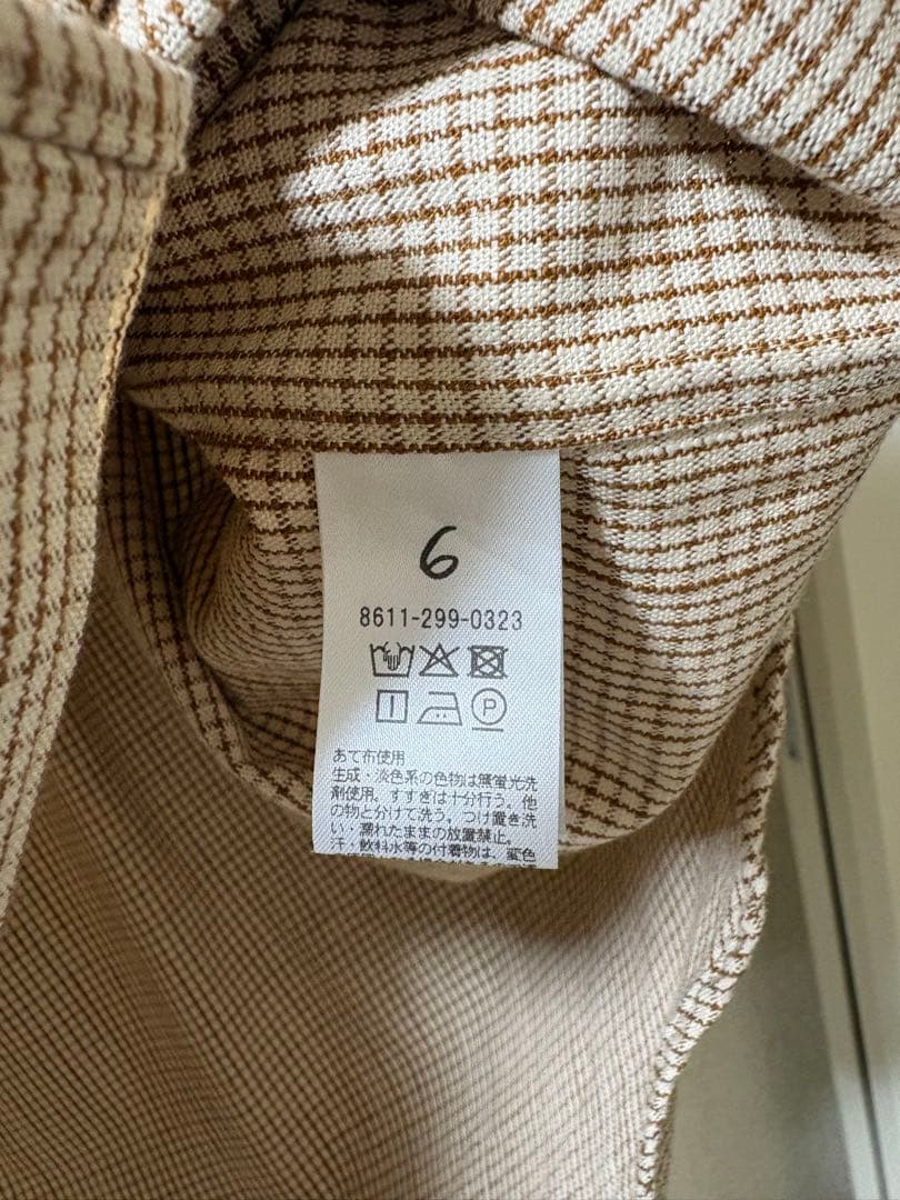 6 rokubeautyandyouth コットンチェックシャツ