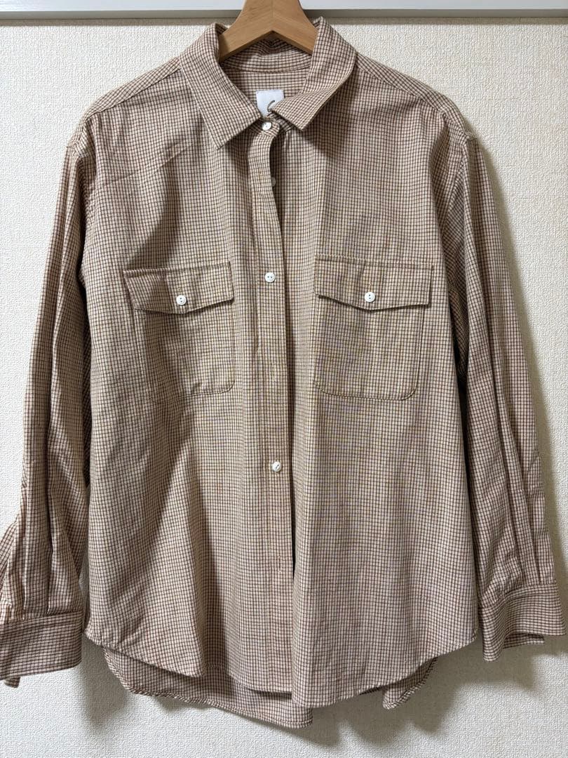 6 rokubeautyandyouth コットンチェックシャツ