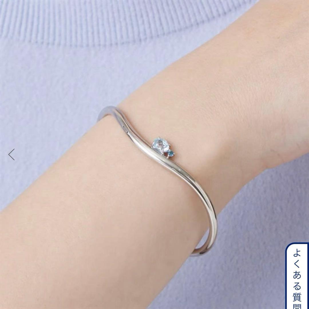 4℃　シルバー　バングル　ブレスレット　 ヨンドシー　ケース付き