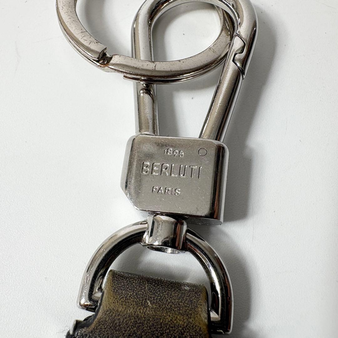 ベルルッティ　フルスクリットレザー シューホーン ブラック　キーリング