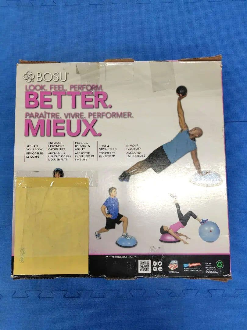 BOSU バランストレーナー ピンク 箱付き 中古 体幹トレーニング