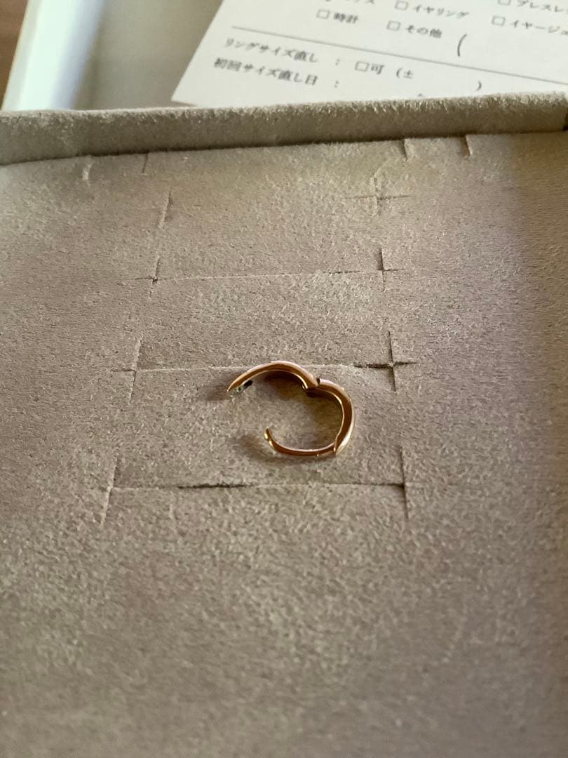 ✴︎ ete エテ ピアス シングルピアス K10 ミストピンク　ピース