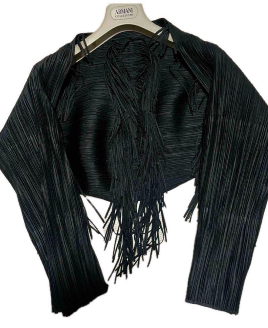 美品❤️プリーツプリーズ イッセイミヤケ フリンジボレロ