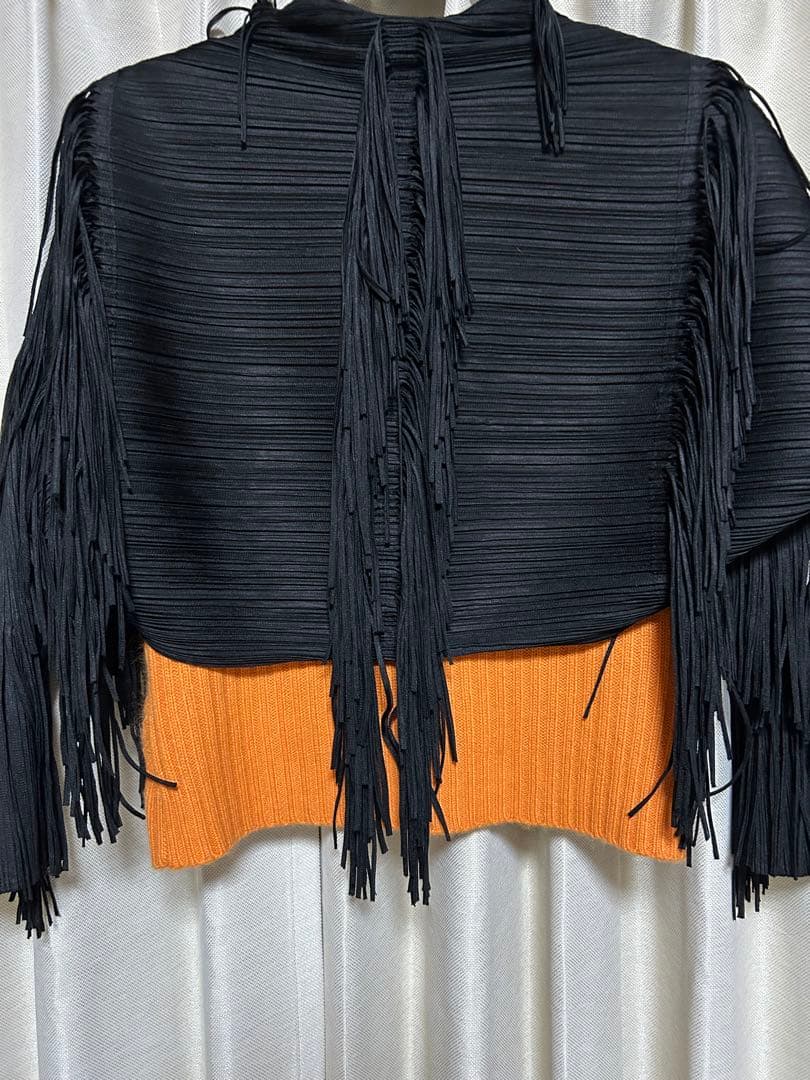 美品❤️プリーツプリーズ イッセイミヤケ フリンジボレロ