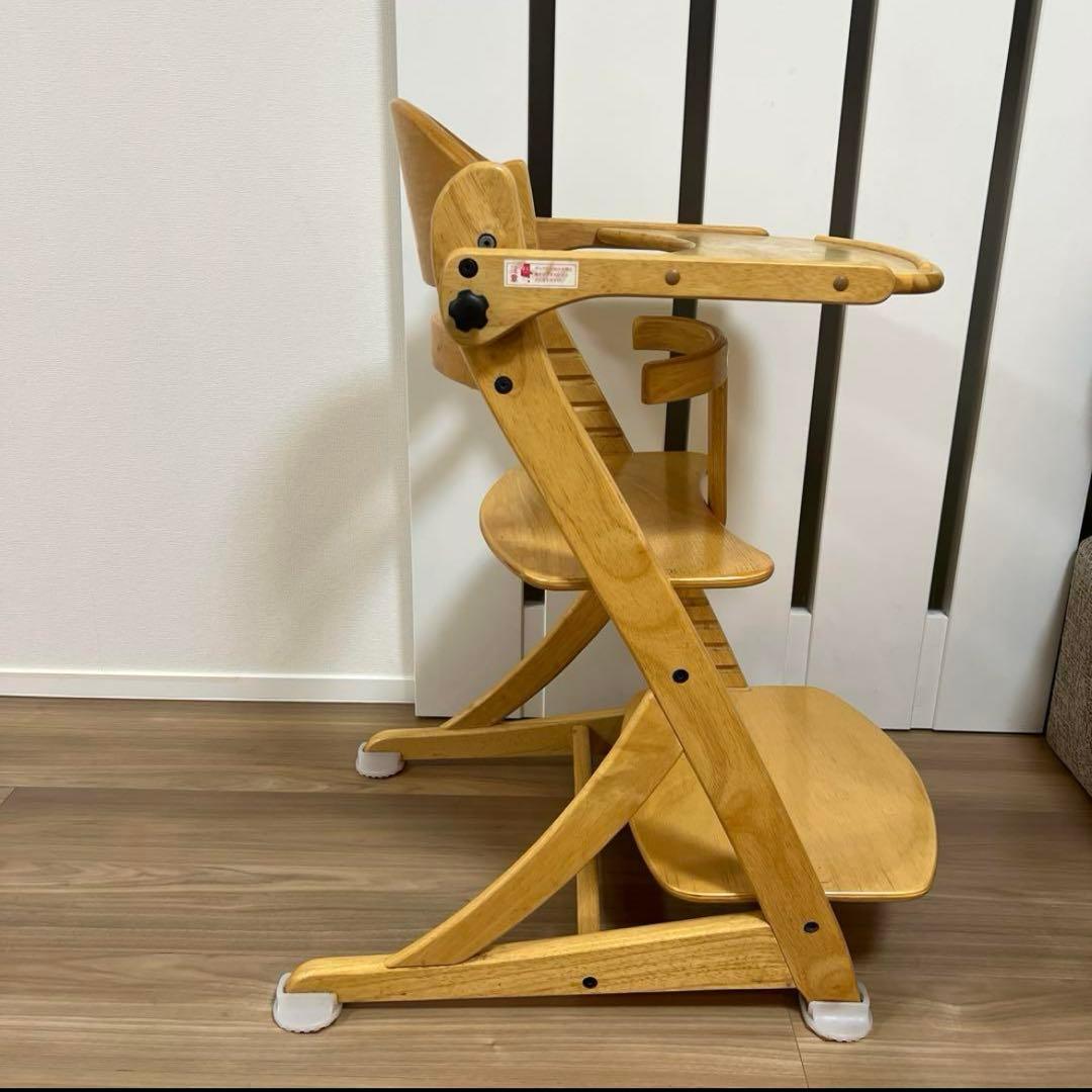 【美品】大和屋　すくすくチェアES テーブル&ガード付　ベビーチェア　ハイチェア