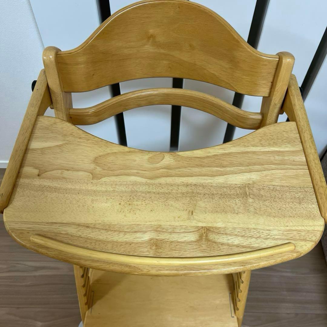 【美品】大和屋　すくすくチェアES テーブル&ガード付　ベビーチェア　ハイチェア