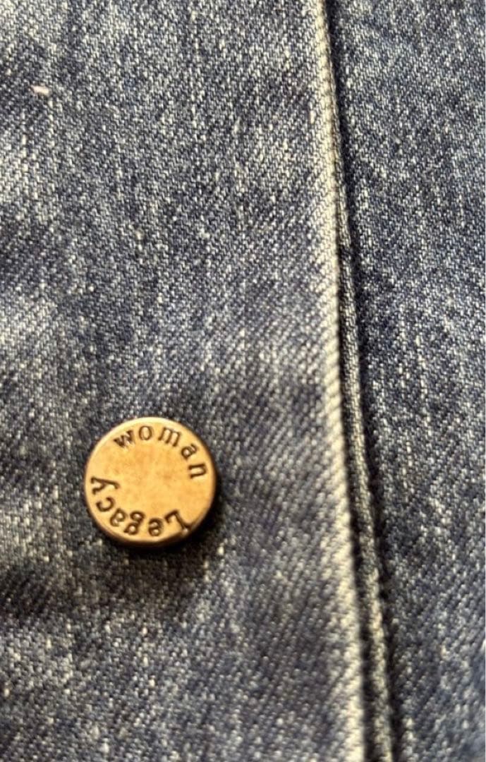 【ayane】デニムジャケット バルーンスリーブ袖　バックフリル